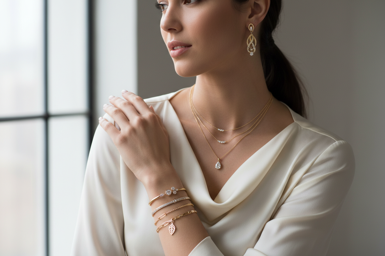 women wearing jewelry